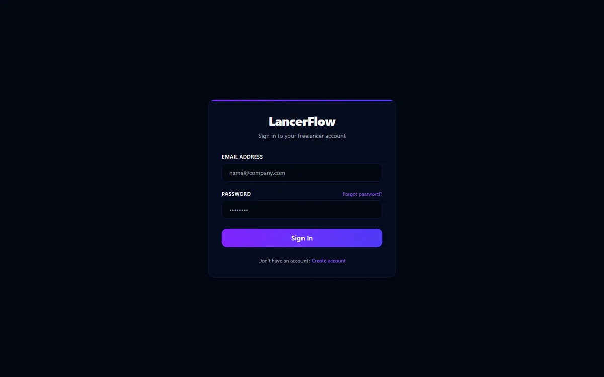 Freelancer CRM main screenshot