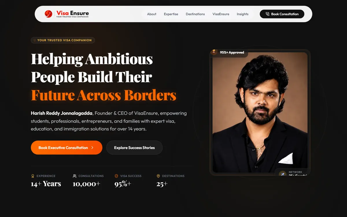 Harish Reddy — Personal Brand Site main screenshot