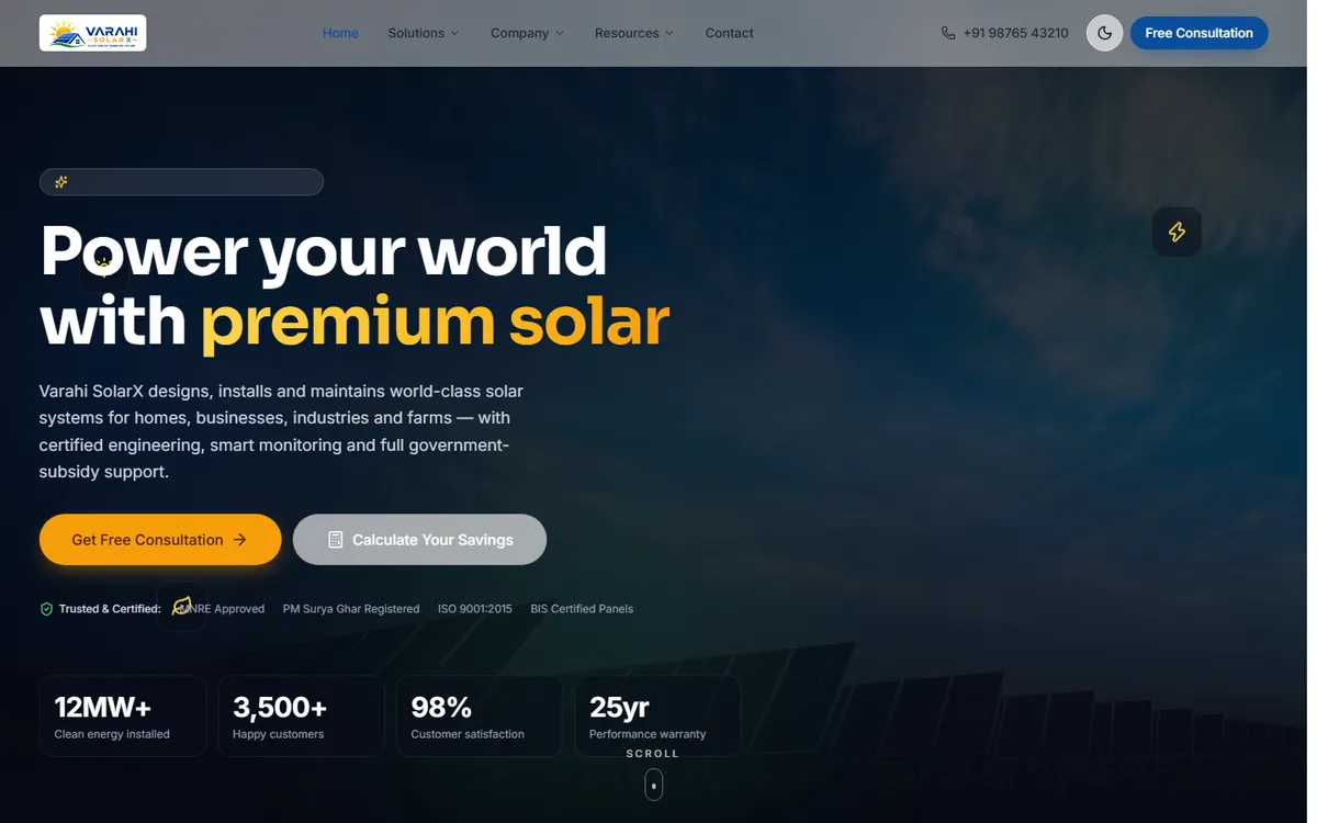 Varahi SolarX main screenshot